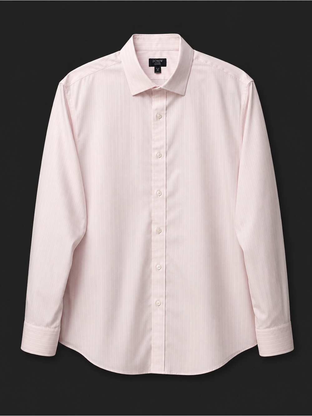 J.CREW,MEN,LIGHT PINK,PIN STRIPE,LONG SLEEVE,LUDLOW,DRESS SHIRT. SIZE-16 1/2, 35